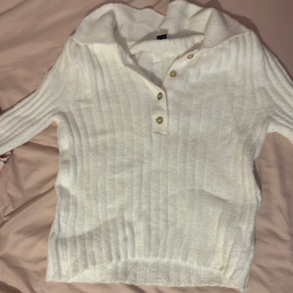 American Eagle Outfitters Cream Cowl Neck Sweater